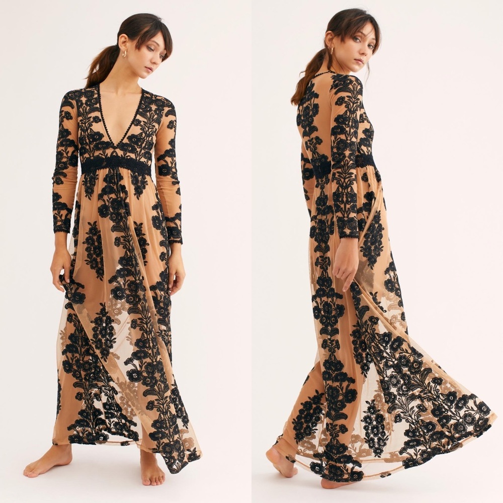 For Love & Lemons x FP Temecula Maxi Dress Lace S